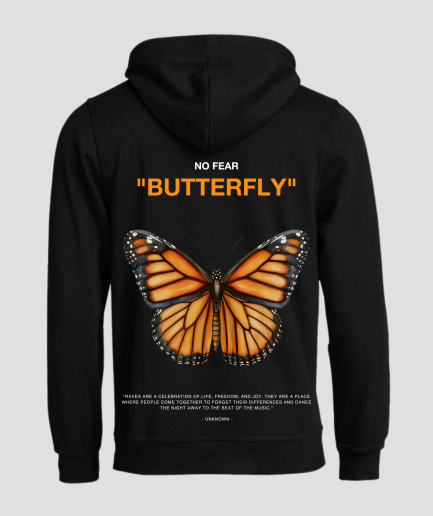 Sweat à capuche papillon orange et noir.png