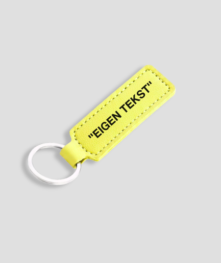 Porte-clés jaune avec texte personnalisé.png
