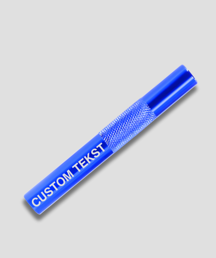 Pipe à tabac en métal - bleue - texte personnalisé.png