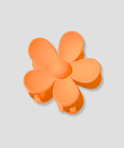 Barrette à cheveux orange en forme de fleur.png