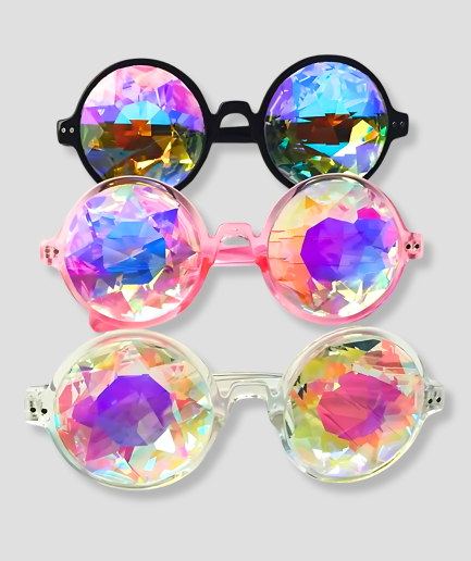 Lunettes spatiales - effet kaléidoscopique - festival - fête.png