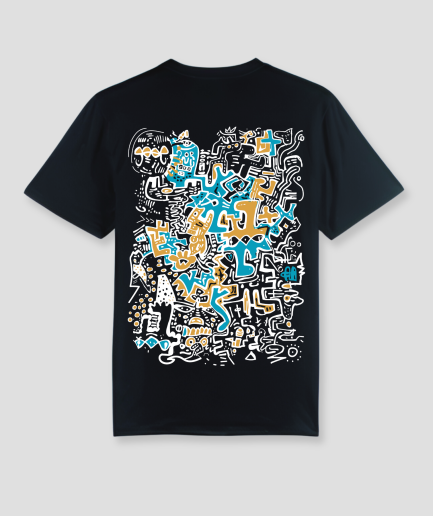 T-shirt noir basique pour les festivals.png