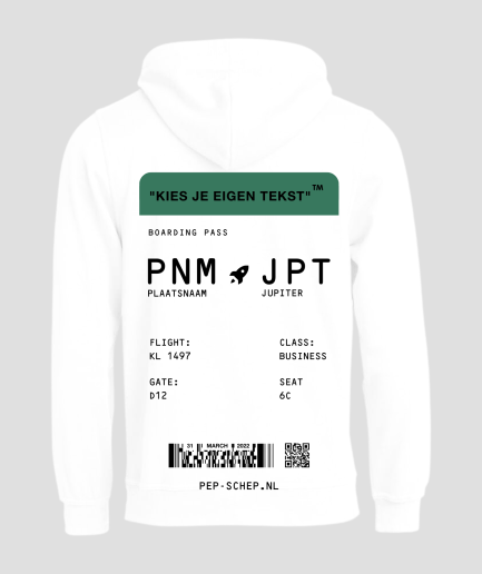 sweat à capuche « Boarding Pass » blanc et bleu - tenue pour les festivals d'été - tenues de festival-.png