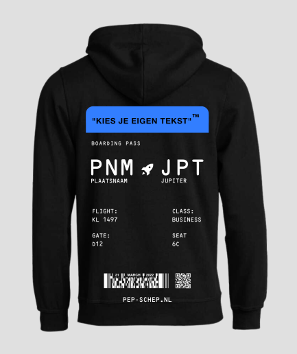 sweat à capuche Boarding Pass noir et bleu - vêtements rave - sweat à capuche - vêtements de festival - sweat à capuche - le meilleur sweat à capuche de festival-.png