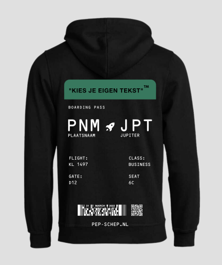 sweat à capuche « boarding pass » noir et vert - mode rave - vêtements de festival-.png