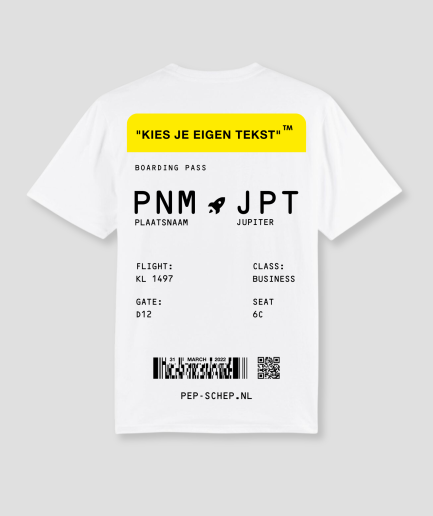 t-shirt-carte-d'embarquement-blanc-avec-carte-d'embarquement-jaune-t-shirt-avec-nom-de-ville-personnalisé-vers-Jupiter.png