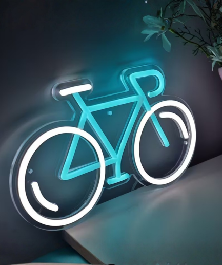 lampe néon bleue pour vélo