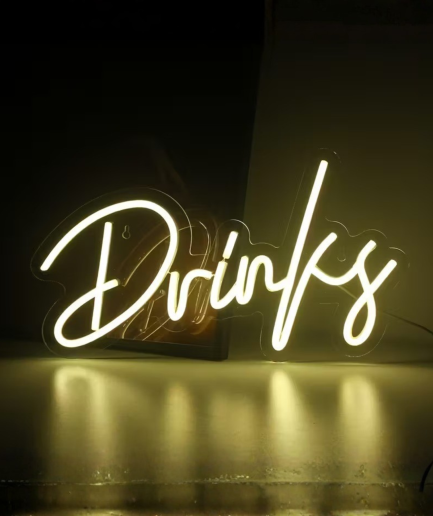 lampe néon « drinks »
