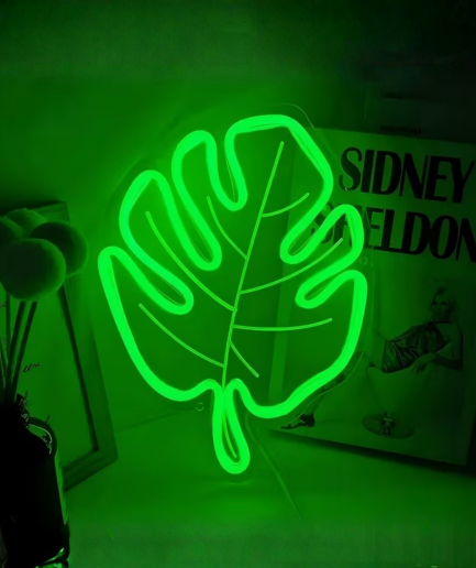 feuille verte néon