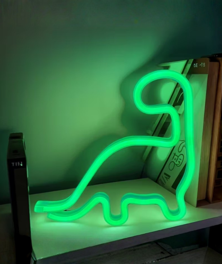 lampes dinosaures vertes
