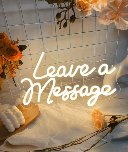 Laissez un message - lampe néon