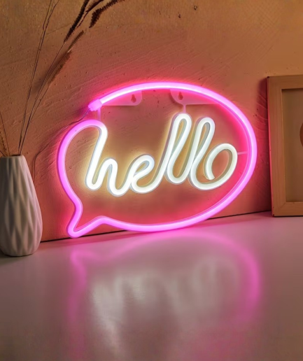 lampe au néon « message »