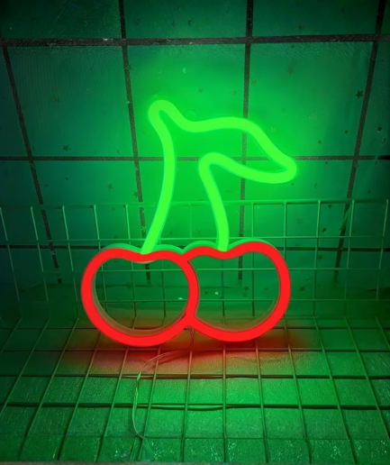 lampe néon cerise