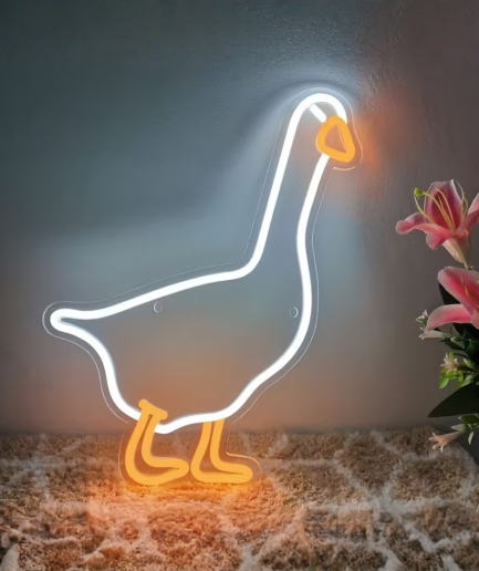 canard lumineux au néon