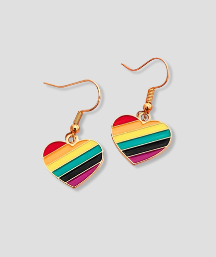 boucles d'oreilles en forme de cœur « Pride »