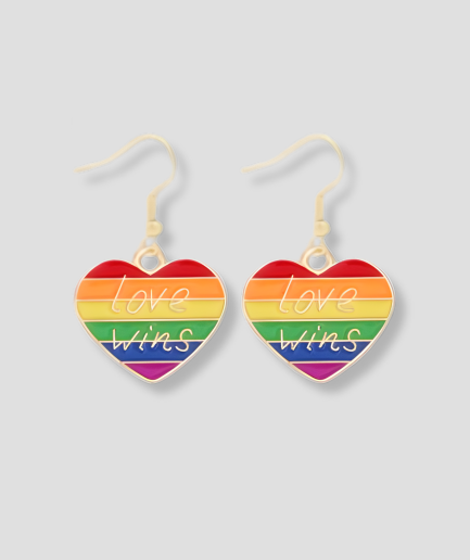boucles d'oreilles arc-en-ciel Pride