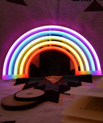 lampe néon arc-en-ciel