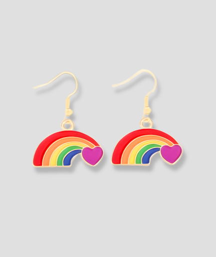 boucles d'oreilles arc-en-ciel