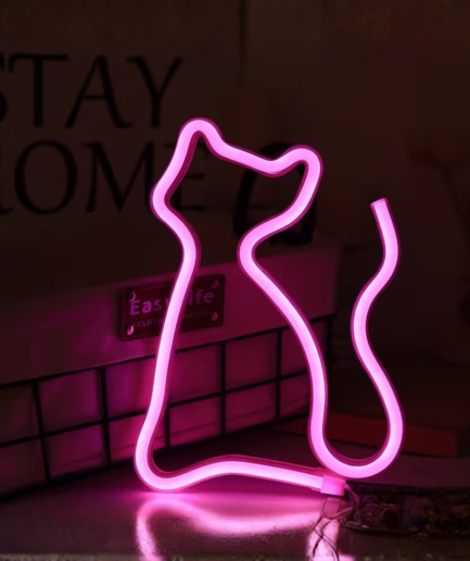 chat rose fluo