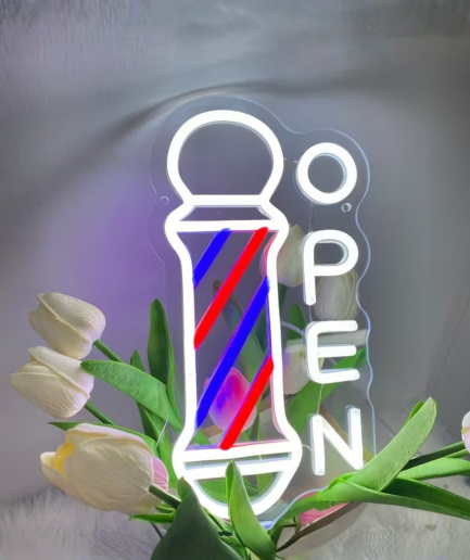 enseigne lumineuse pour salon de coiffure