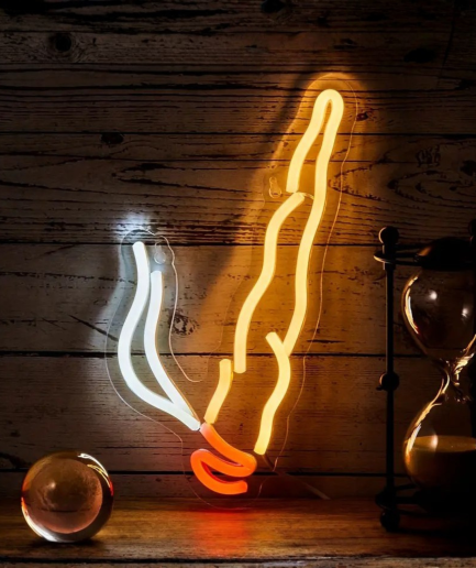 lampe néon fumée