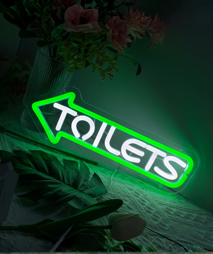 néon de toilettes