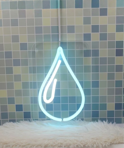 goutte d'eau néon