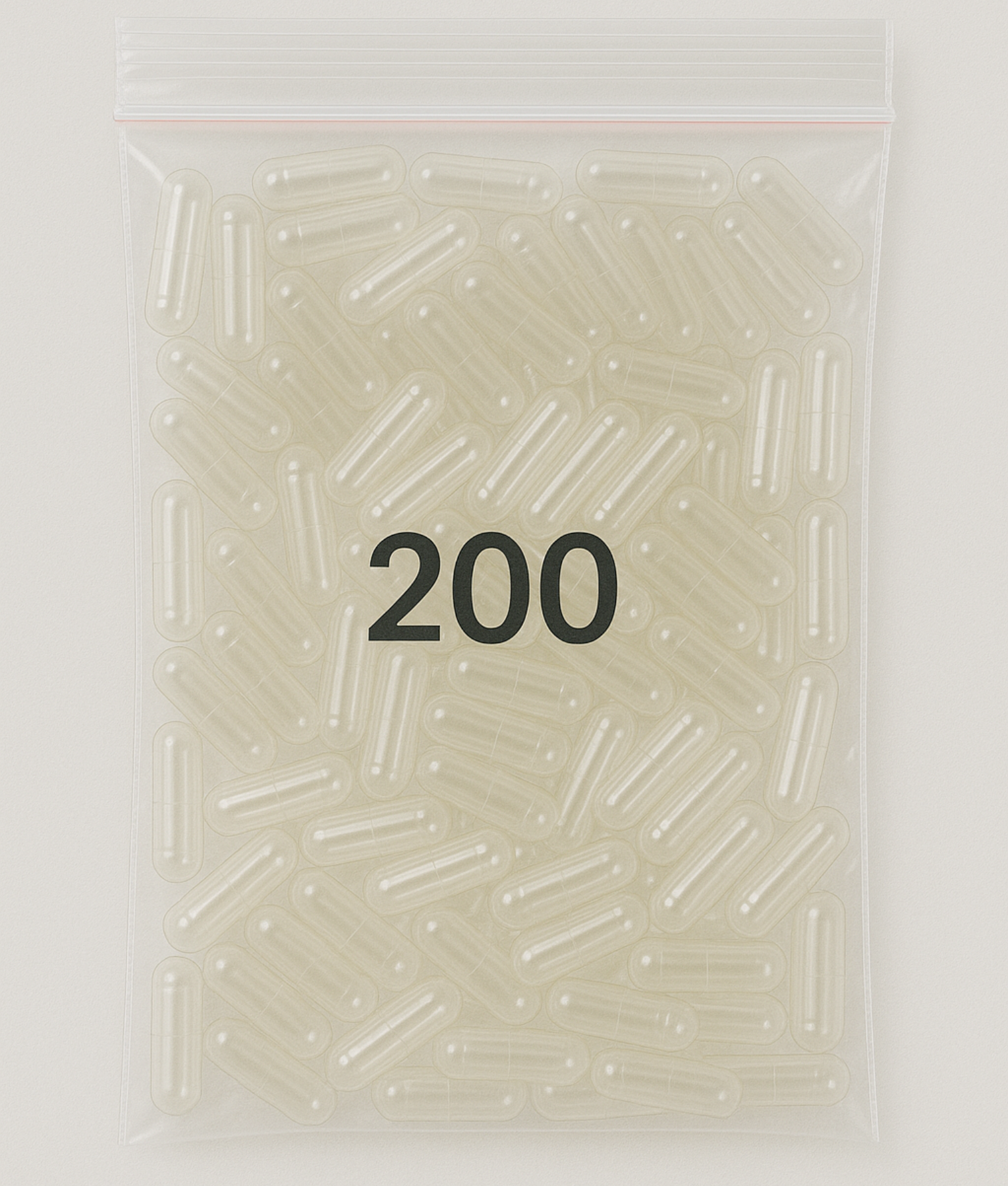 200 lege capsules transparant