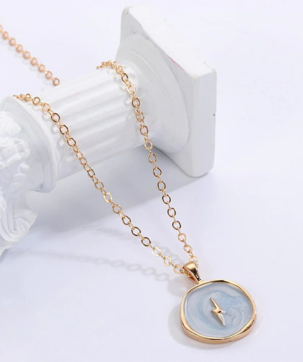 collier Ibiza bleu