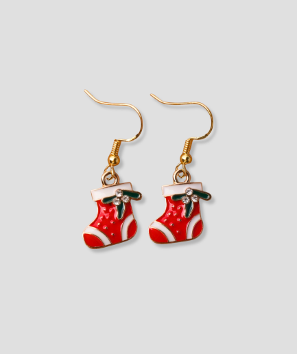 Boucles d'oreilles pour le dîner de Noël