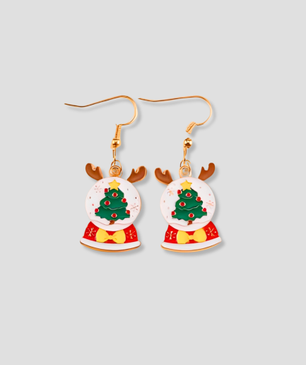 Boucles d'oreilles pour le dîner de Noël