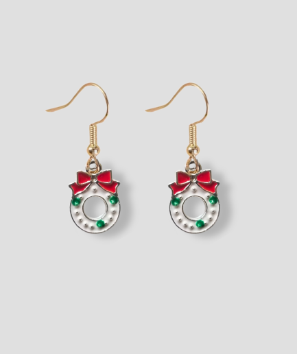 boucles d'oreilles sur le thème de Noël