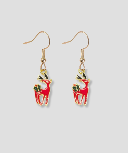 boucles d'oreilles sur le thème de Noël