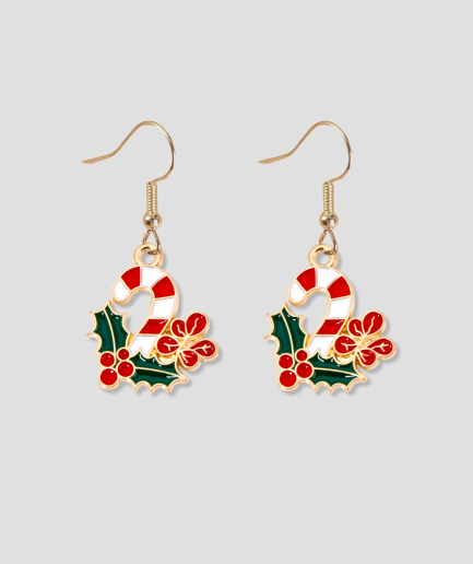 Boucles d'oreilles d'hiver de Noël