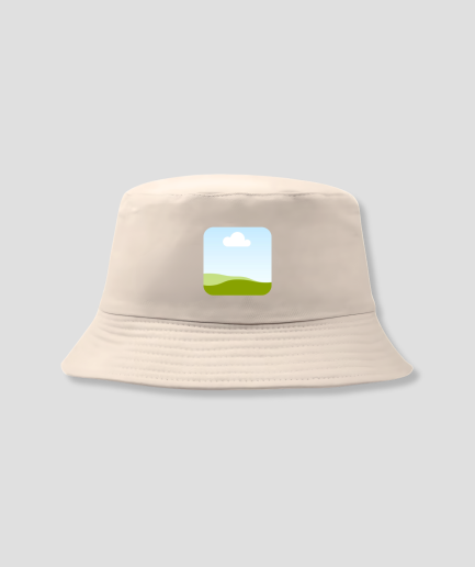 Bucket hat beige avec votre propre photo