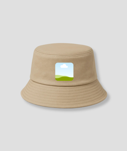 casquette de pêcheur marron avec votre propre photo