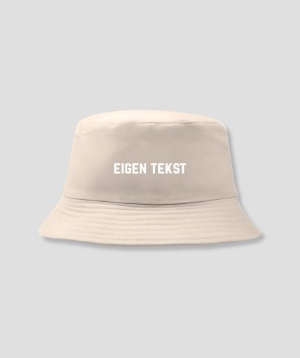 Texte personnalisé - casquette de pêcheur beige