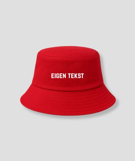 Texte personnalisé - casquette bucket rouge