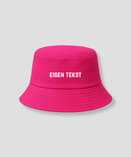 Texte personnalisé - casquette bucket rose