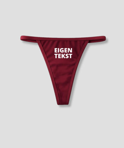 texte personnalisé : string rouge