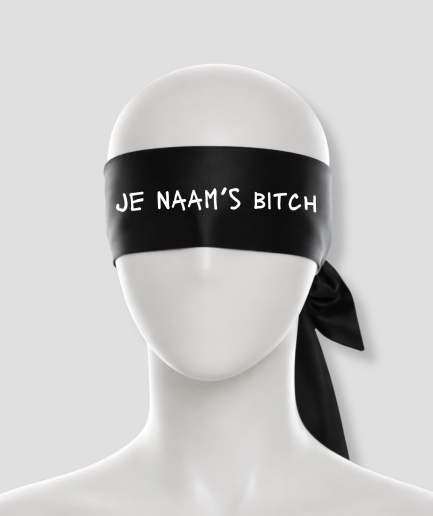 un bandeau en satin avec ton nom