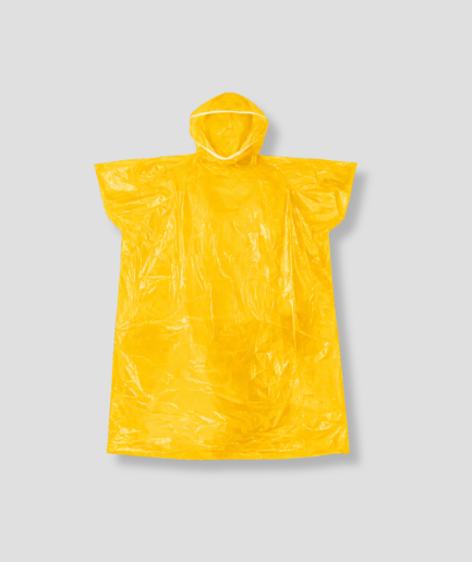 poncho jaune de pluie