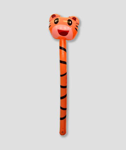 lion gonflable orange