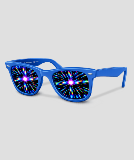 lunettes spatiales à effet bleu