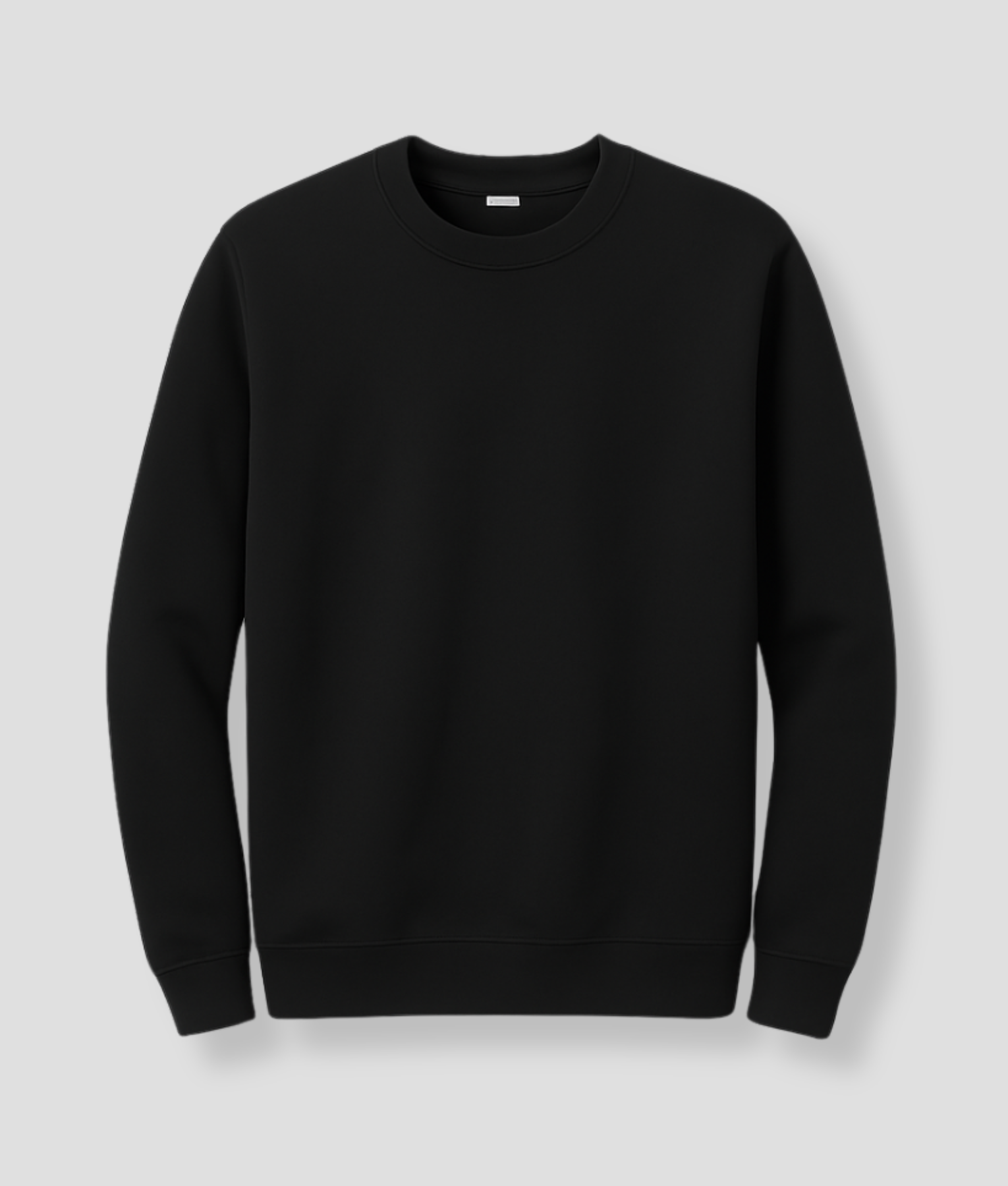 Effen zwarte sweater, voorkant