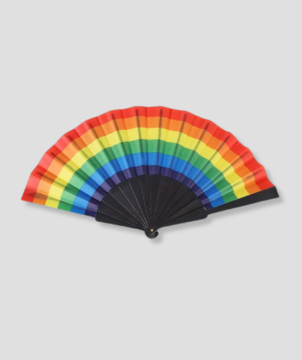 Éventail arc-en-ciel