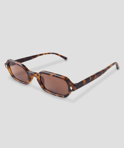 lunettes à motif léopard avec des verres bruns