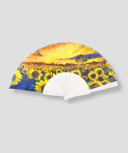 éventail en forme de tournesol