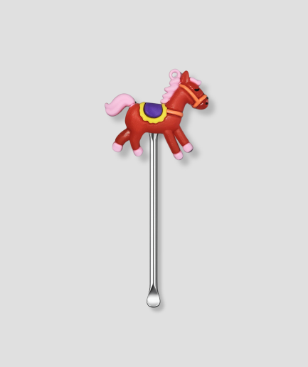 mini-pelle licorne rouge