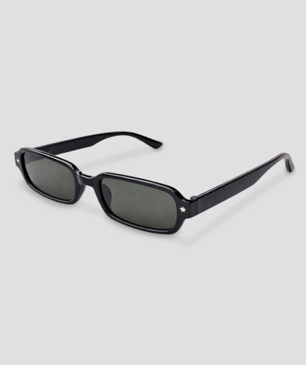 lunettes de soleil noires à verres noirs